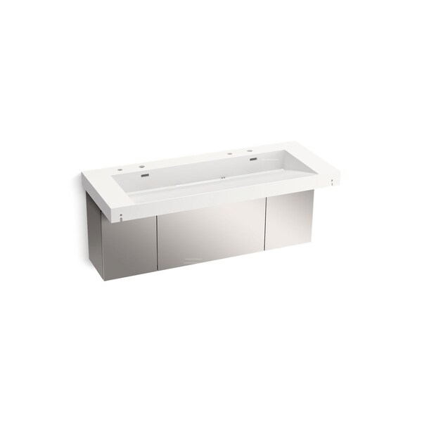 Kohler 60In Wall-Mount Trough Lavatory System In Iconic White 81032-BSS-KEW - main